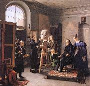 Carl Christian Vogel von Vogelstein Ludwig Tieck sitting to the Portrait Sculptor David dAngers oil on canvas